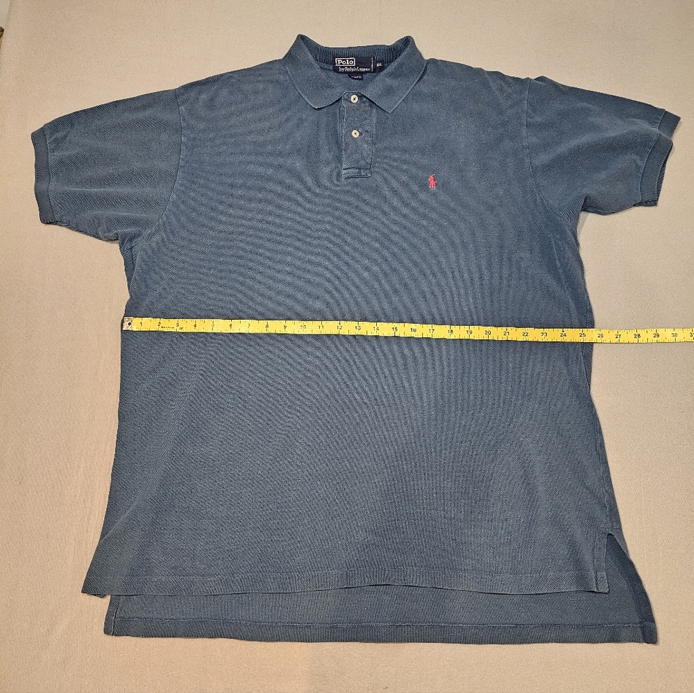Ralph Lauren Vintage Men's Blue Polo Shirt Size XXL - Picture 5 of 6